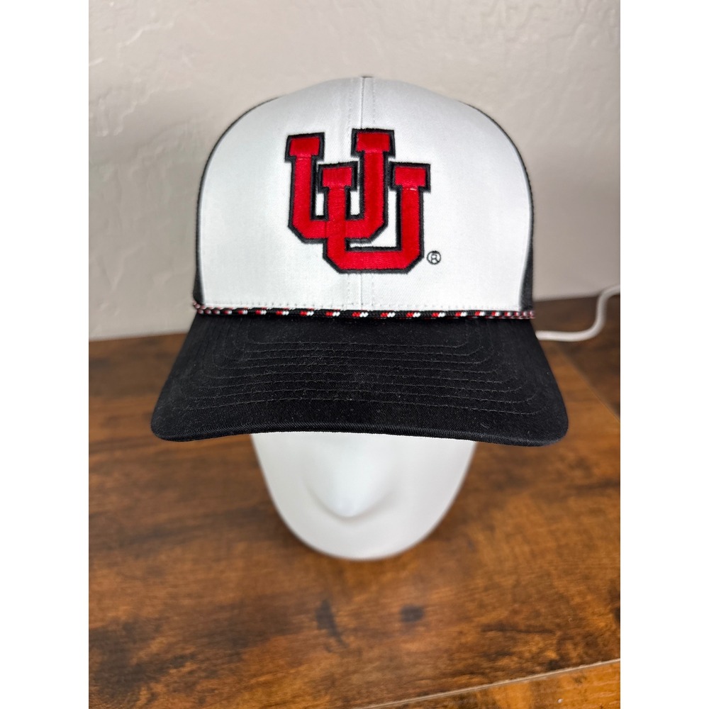Pacific Headwear University of Utah Utes Trucker Hat Snapback Rope Cap Black